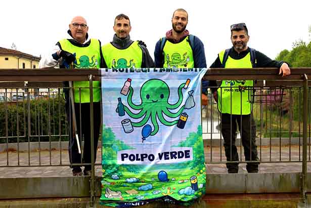 Polpo verde pulizia