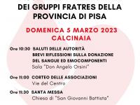 Il 5 Marzo a Calcinaia l'assemblea territoriale dei gruppi Fratres della Provincia di Pisa